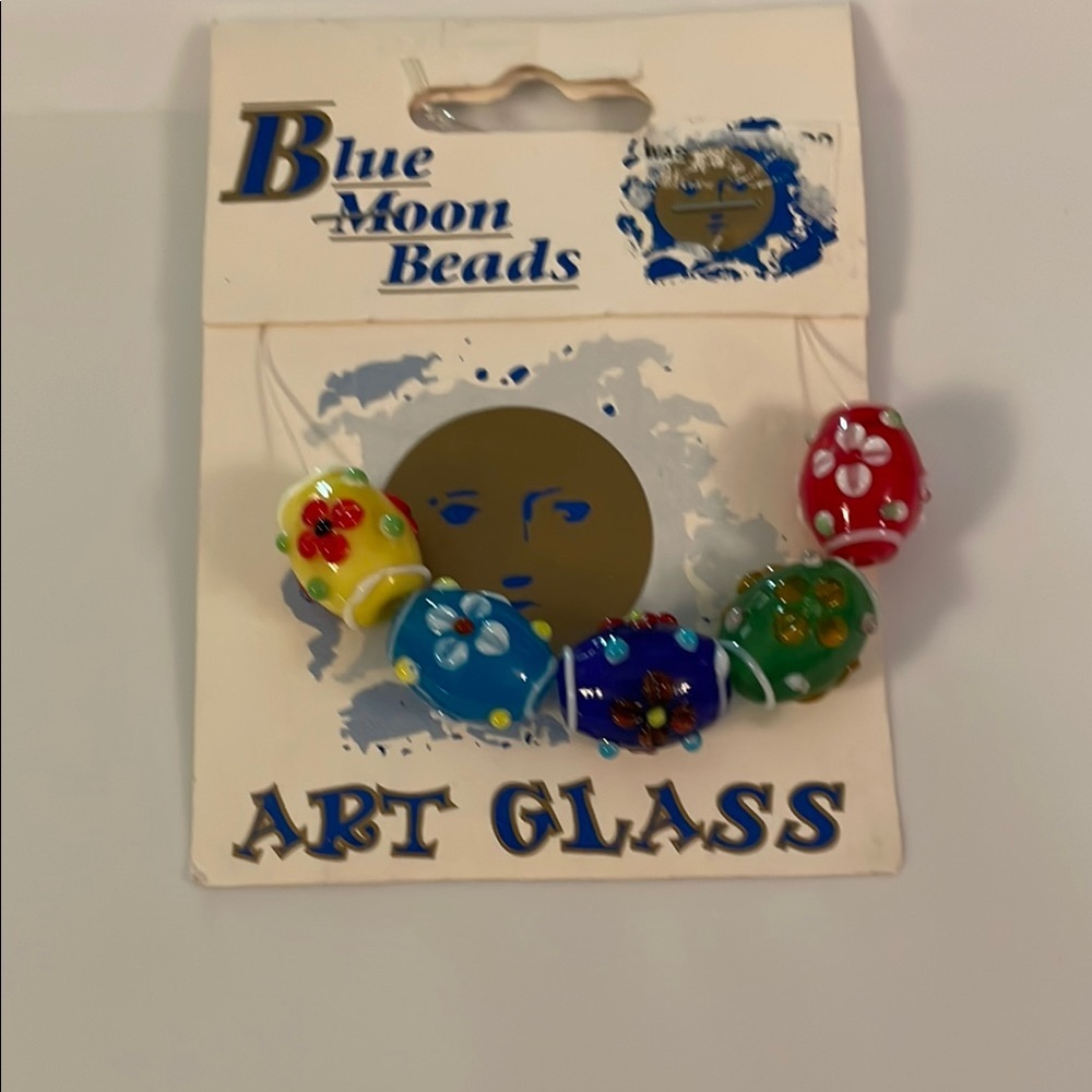 Blue Moon Art Glass Beads